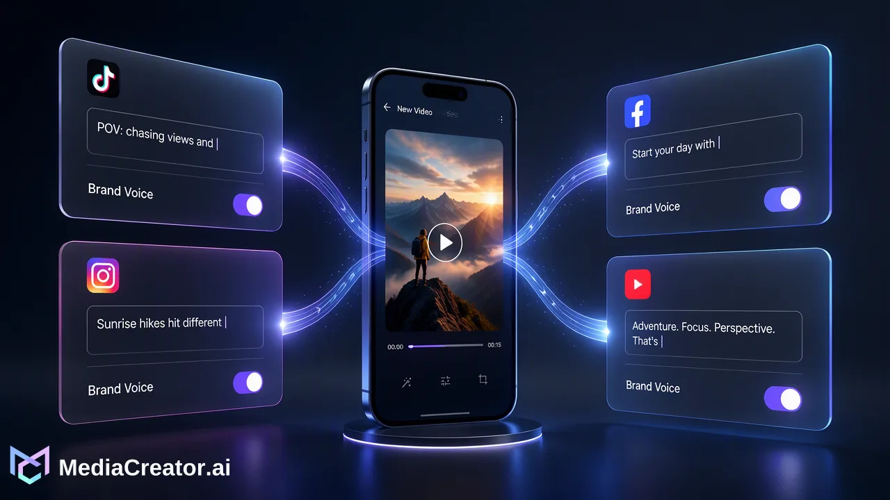 AI Social Media Content Creator: Turning One Idea into Platform-Ready Posts - Blog article cover image about How a solo creator can use an AI social media cont...