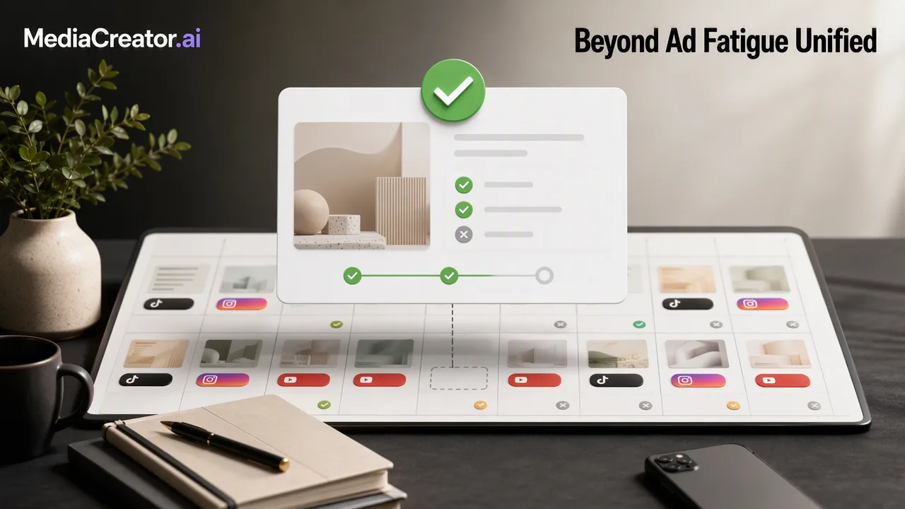 Beyond Ad Fatigue: How Unified Workflows Improve Audience Quality - Blog article cover image about Learn how unified social media workflows and audie...