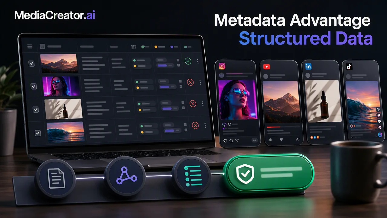 The Metadata Advantage: How Structured Data Management Protects Brand Identity - Blog article cover image about Learn how digital asset metadata management and un...