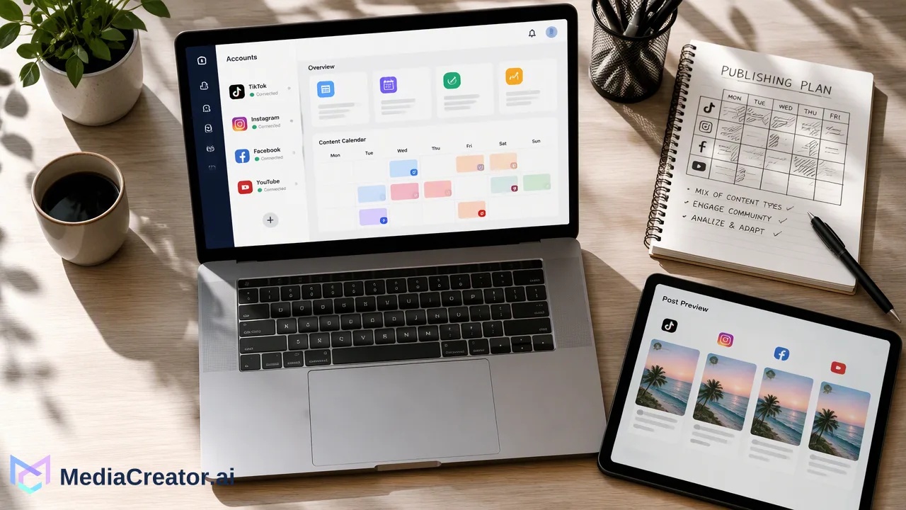 How to Manage All Your Social Media Accounts in One Place - Blog article cover image about Consolidate TikTok, Instagram, Facebook, and YouTu...