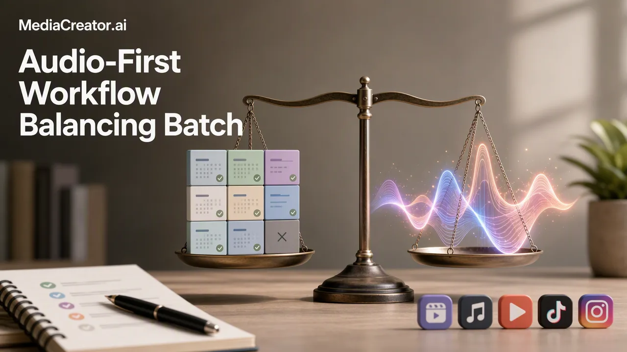 The Audio-First Workflow: Balancing Batch Planning with Trending Content - Blog article cover image about Learn how to balance batch content planning with a...